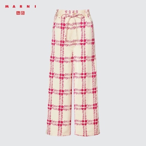 Marni x Uniqlo drape relaxed wide straight pants - Picture 2 of 8